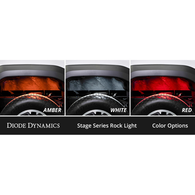 Diode Dynamics - Stage Series Single-Color LED Rock Light, Blue Bare Wire (one)